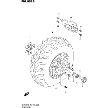 LH REAR WHEEL (LT-A750XPZ)