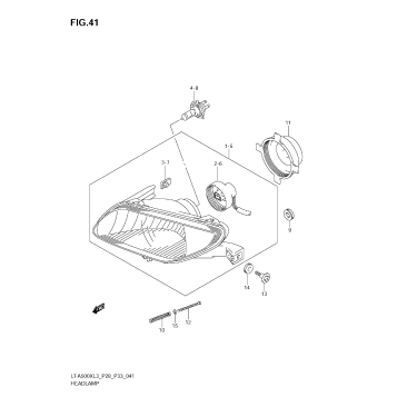 HEADLAMP (LT-A500XZL3 E33)