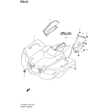 FRONT FENDER (LT-A400ZL4 P33)