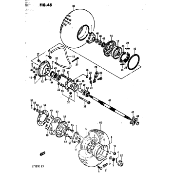 REAR WHEEL (MODEL E)