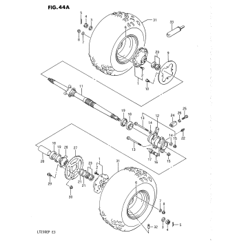 REAR WHEEL (MODEL J/K)