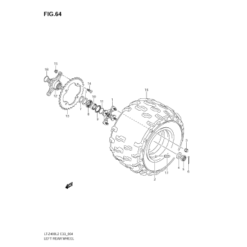LEFT REAR WHEEL (LT-Z400ZL2)