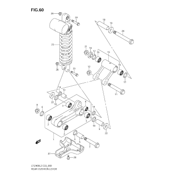 REAR CUSHION LEVER (LT-Z400ZL2)