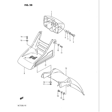 HEADLAMP HOUSING - FRONT FENDER (MODEL F)