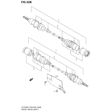 FRONT DRIVE SHAFT (MODEL K1/K2)