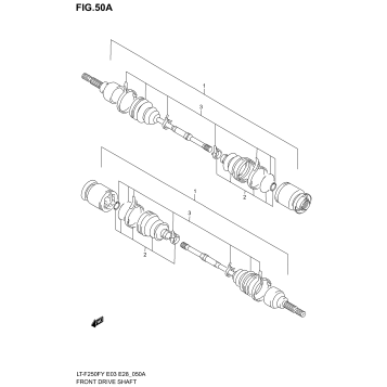 FRONT DRIVE SHAFT (MODEL K1/K2)