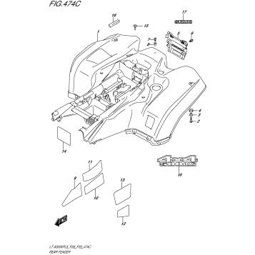 REAR FENDER (LT-A500XPZL5 P28)