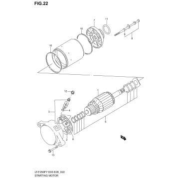 STARTING MOTOR (MODEL X)