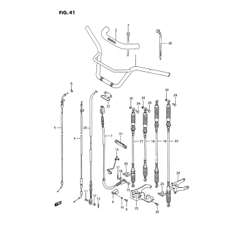 HANDLEBAR - CONTROL CABLE (MODEL H)