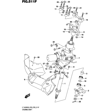 STEERING SHAFT (LT-A500XPL9 P33)