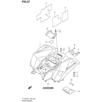 REAR FENDER (LT-A400L4 P33)