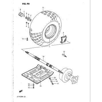 RIGHT REAR WHEEL - UNDER GUARD