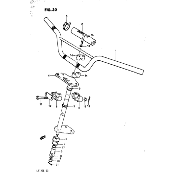 HANDLEBAR - STEERING (MODEL E)