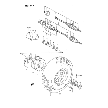 FRONT WHEEL (MODEL P/R/S)