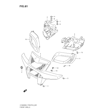 FRONT GRILLE (LT-A500XZ L1 E33)