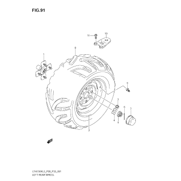 LEFT REAR WHEEL (LT-A750XL3 E33)