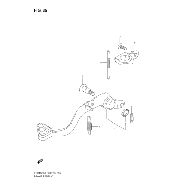 BRAKE PEDAL (MODEL K6/K7/K8)
