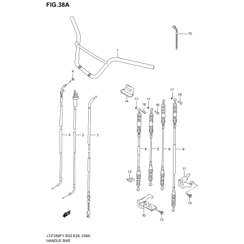 HANDLEBAR - CABLE (MODEL K1/K2)