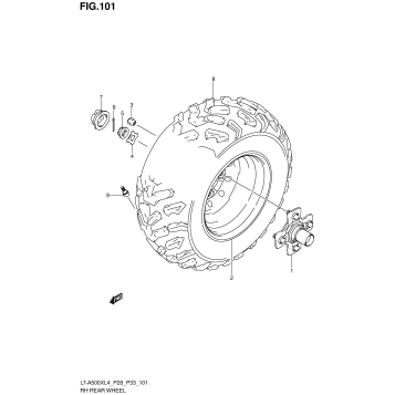 RH REAR WHEEL (LT-A500XZL4 P33)
