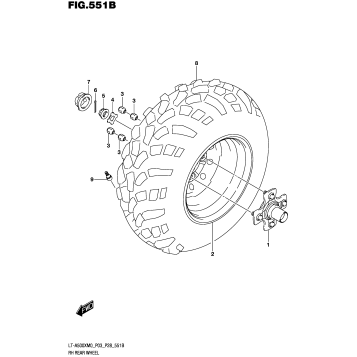RH REAR WHEEL (LT-A500XM0 P28)