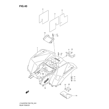 REAR FENDER (LT-A400FK8/FK9/FUL0)
