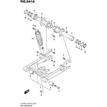 REAR SWINGINGARM (LT-F400FL5 P28)