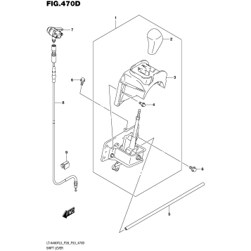 SHIFT LEVER (LT-A400FZL5 P33)