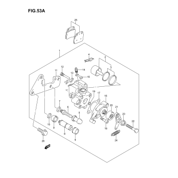 REAR CALIPER (MODEL K4/K5/K6/K7)