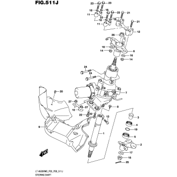 STEERING SHAFT (LT-A500XPZM0 P33)