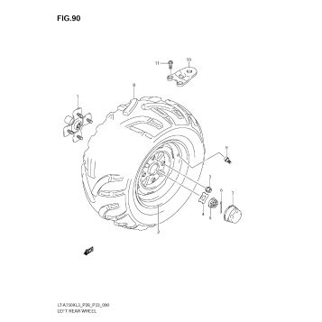 LEFT REAR WHEEL (LT-A750XL3 E28)
