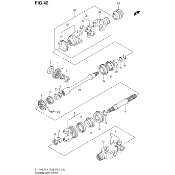 SECONDARY DRIVE (LT-F400FZL4 P33)