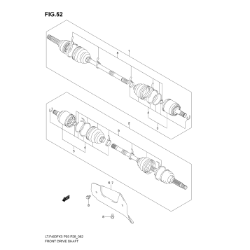 FRONT DRIVE SHAFT (MODEL K3/K4)