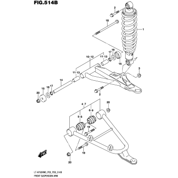 FRONT SUSPENSION ARM (LT-A750XM0 P28)