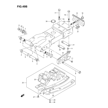 REAR SWINGING ARM (MODEL K4/K5/K6/K7)