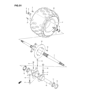 RIGHT REAR WHEEL (MODEL K3)