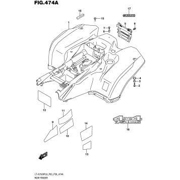 REAR FENDER (LT-A750XPL8 P03)