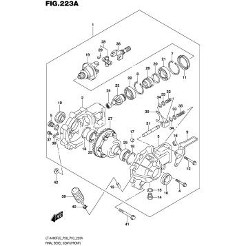 FINAL BEVEL GEAR (FRONT) (LT-A400FL5 P28)
