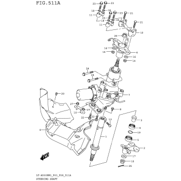 STEERING SHAFT (LT-A500XPM3 P03)