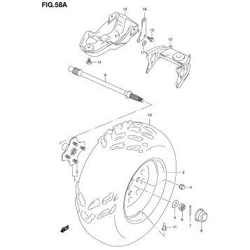 LEFT REAR WHEEL (MODEL K1)
