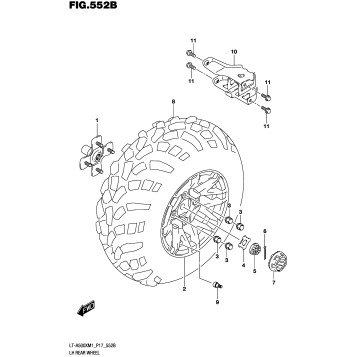 LH REAR WHEEL (LT-A500XPM1 P17)