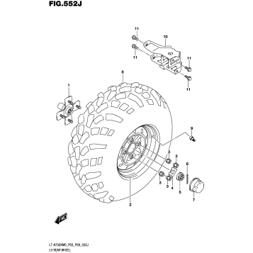 LH REAR WHEEL (LT-A750XPZM0 P33)