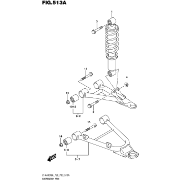 SUSPENSION ARM (LT-A400FL6 P28)