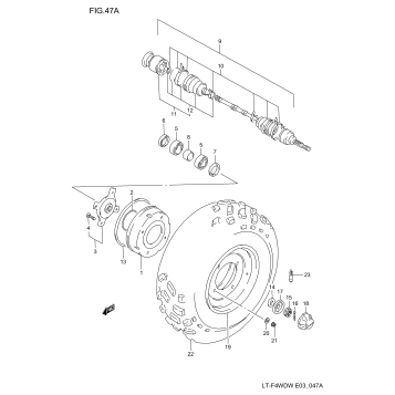 FRONT WHEEL (SEE NOTE)