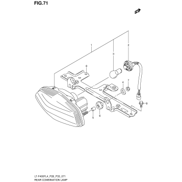 REAR COMBINATION LAMP (LT-F400FZL4 P33)
