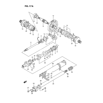 SECONDARY GEAR - PROPELLER SHAFT (MODEL R/S)