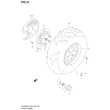 FRONT WHEEL (MODEL W/X)