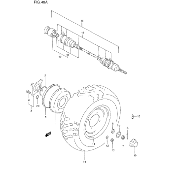 FRONT WHEEL (SEE NOTE)