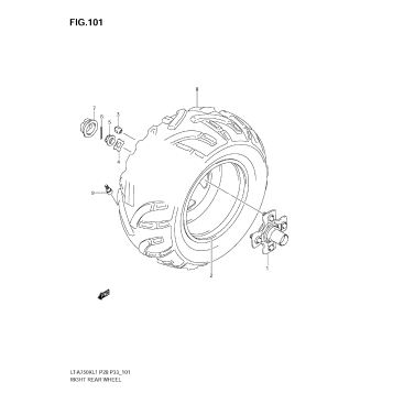 RIGHT REAR WHEEL (LT-A750XZL1 E28)
