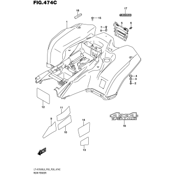 REAR FENDER (LT-A750XL8 P33)