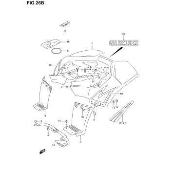 REAR FENDER (MODEL K5/K6)